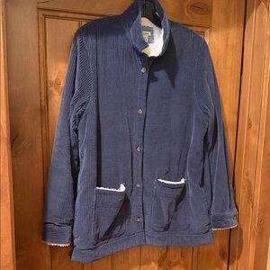 L.L. Bean Dark Blue Corduroy Utility Jacket